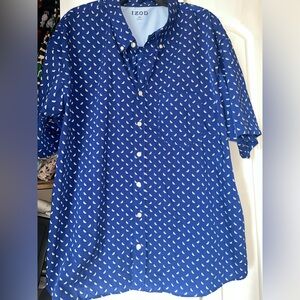 IZOD mens button down casual Shirt